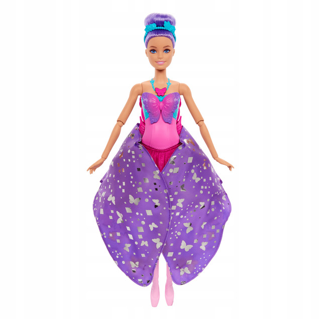 BARBIE Motylkowa Baletnica 2w1 Lalka z Magiczną Przemianą HXJ10