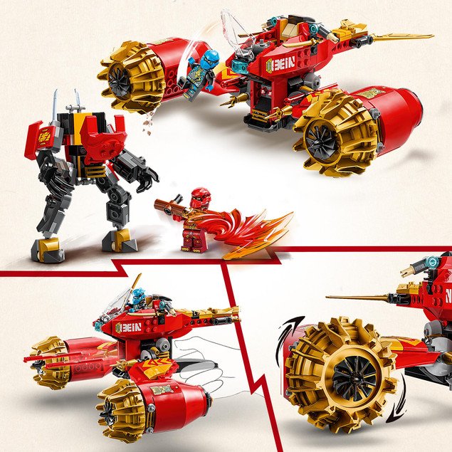 Klocki LEGO Ninjago 71830 Burzowy Jeździec-Mech Kaia 2w1 Ruchome Części