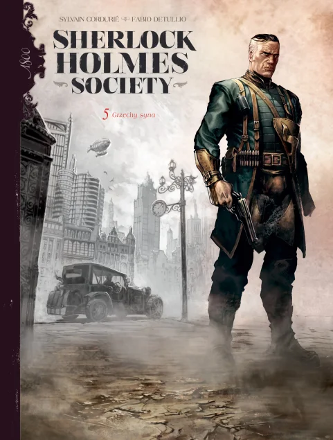 Okładka piątego tomu komiksu Sherlock Holmes Society Grzechy syna