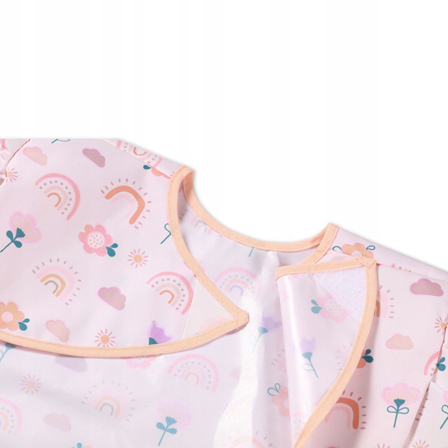 Śliniak Fartuszek Babyono RAINBOW Wodoodporny z Kieszonką na Rzep 24M+