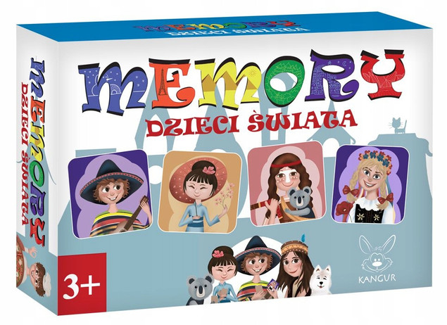 Gra Planszowa Memory Dzieci Świata Kangur Edukacyjna dla Dzieci 3+