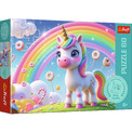 Puzzle Trefl 60 el. Cukierkowy Świat Jednorożec Tęcza