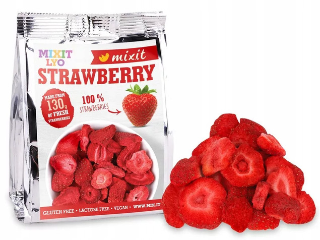 MIXIT Chrupiące Liofilizowane Owoce TRUSKAWKA 13g