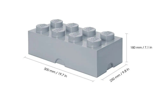 LEGO Classic Pojemnik na klocki 4x2 szary 40041740