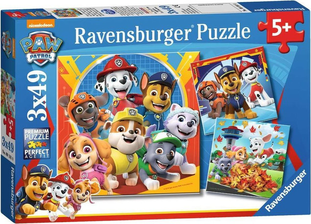 PUZZLE DLA DZIECI 3X49 PSI PATROL, RAVENSBURGER