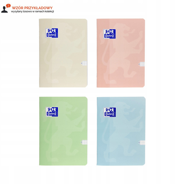 3x Zeszyt Oxford Touch pastel A5 60 kartek w kratkę