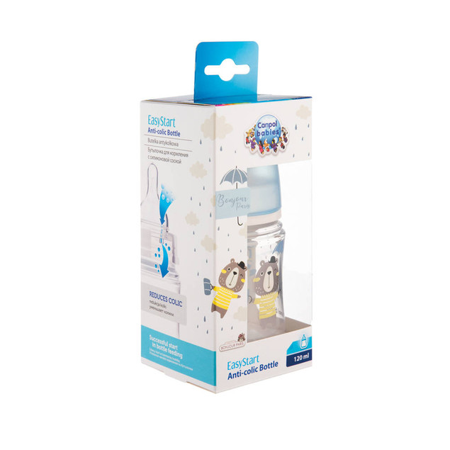 Canpol babies butelka szeroka antykolkowa 120ml PP EasyStart BONJOUR PARIS