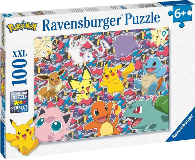 PUZZLE DLA DZIECI 100 2D: POKEMON, RAVENSBURGER