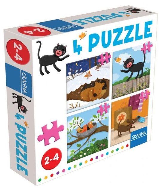 Puzzle z kotem gra 00406 GRANNA