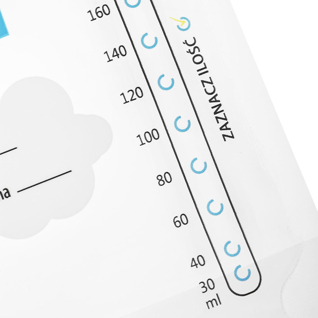 Bocioland WORECZKI NA MLEKO Ze Wskaźnikiem Temperatury 200ml 30 szt