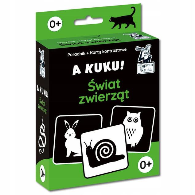 Karty kontrastowe zwierzęta – Kapitan Nauka | A Kuku