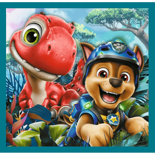 Trefl Puzzle 3w1 Psi Patrol, Paw Patrol i wyspa dinozaurów