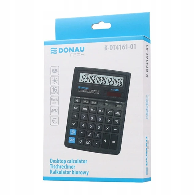 Kalkulator biurowy DONAU TECH K-DT4161-01 szczegóły klawiszy