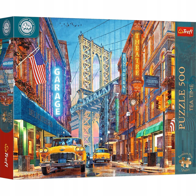 Puzzle Trefl 500 el. Mistrzostwa Europy, Manhattan Bridge: Tea Time Premium Quality