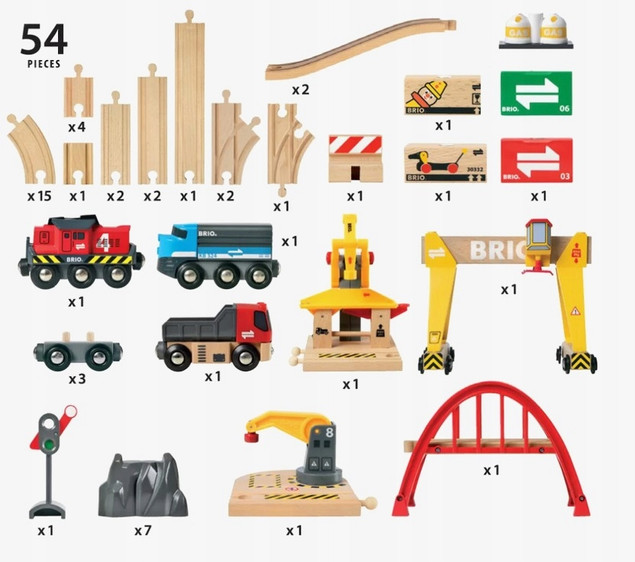 BRIO World 33097 Cargo Railway Deluxe zestaw kolejowy dla dzieci 3+