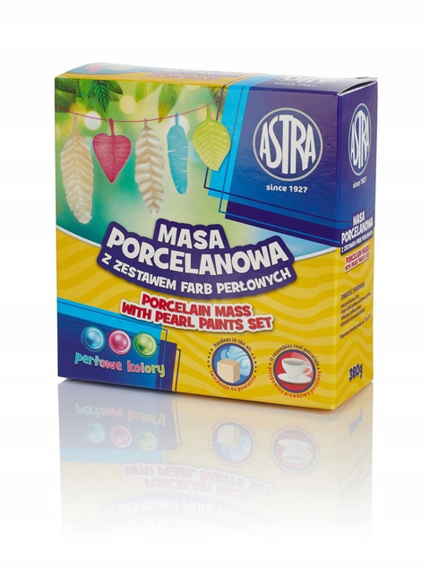 Masa Porcelanowa 380g Z Zestawem Farb Perłowych 3 Kolory Astra