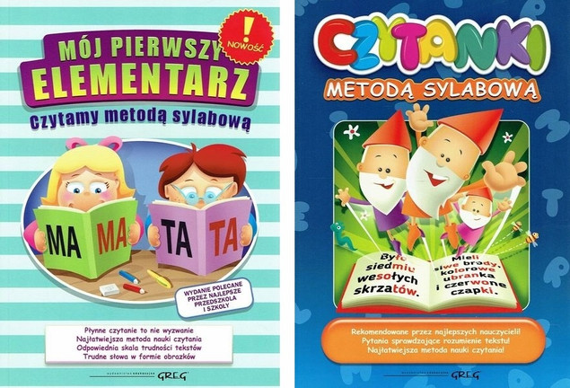 Mój Pierwszy Elementarz Czytanie Metodą Sylabową Czytanie Sylabami Greg