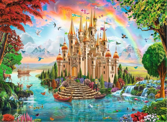Puzzle XXL 100 Tęczowy zamek Ravensburger