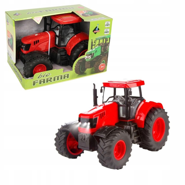 Traktor Askato Duży Czerwony z Dźwiękiem i Światłem