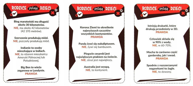 Dzieci Kontra Rodzice Prawda Czy Fałsz? Quiz Gra Rodzinna 8+ Kangur