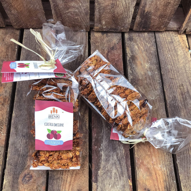 Irenki Oatłanki Ciastka z żurawiną 150 g