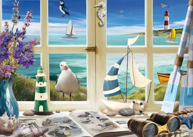 Puzzle Schmidt Spiele Nauka nad morzem 1000 elementów Krajobraz