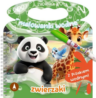 Zadanka i Malowanki Wodne ZWIERZAKI z Pisakiem 3+ Skrzat