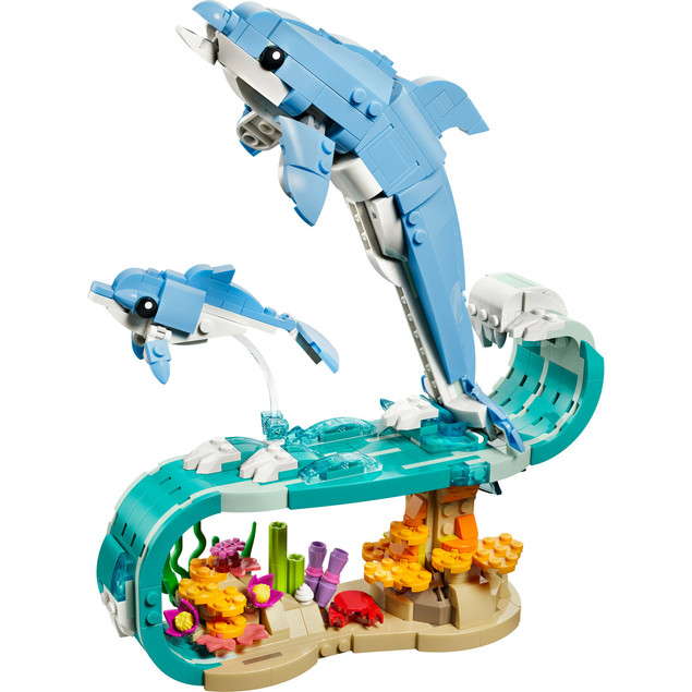 LEGO Creator 3 w 1 Zwierzęta Morskie: Piękny Delfin, Konik Morski, Krab 31385
