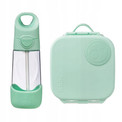 B.box Zestaw: Mini Lunchbox + Butelka Tritanowa ze Słomką 450 ml Spearmint