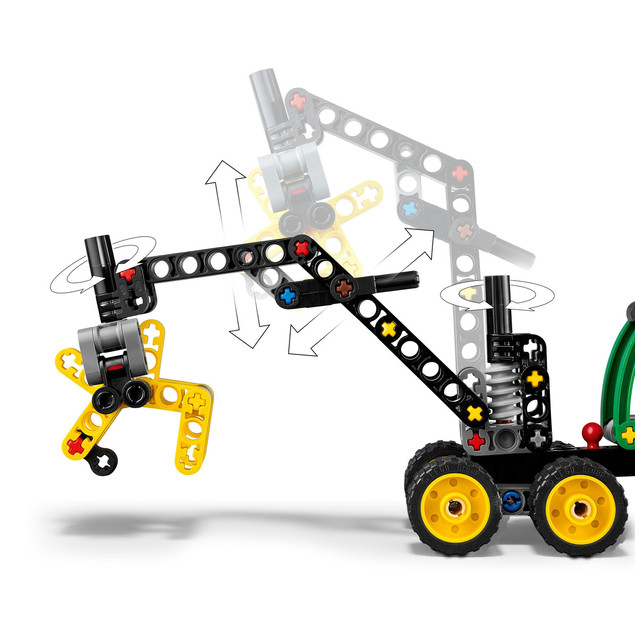 LEGO Technic 42218 Harwester Kołowy John Deere 1470H - Maszyna Leśna