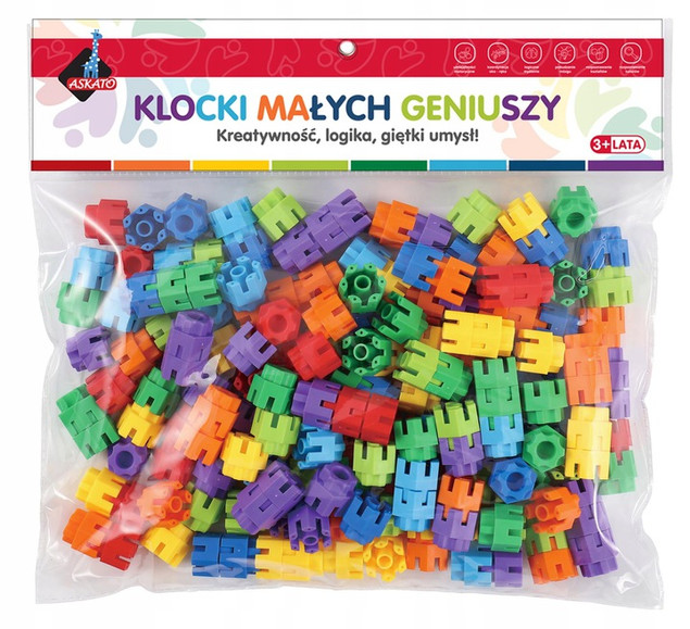 Klocki Edukacyjne Askato Małych Geniuszy Śrubki 100 elementów