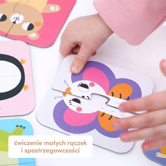 Puzzle Układam połówki Zwierzęta Bright Junior Media