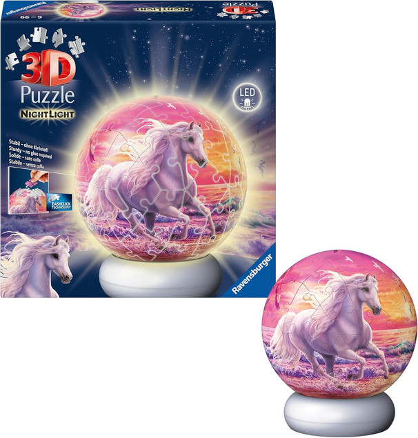 Puzzle 3D Ravensburger Koniki nocne 73 elementy tkanina