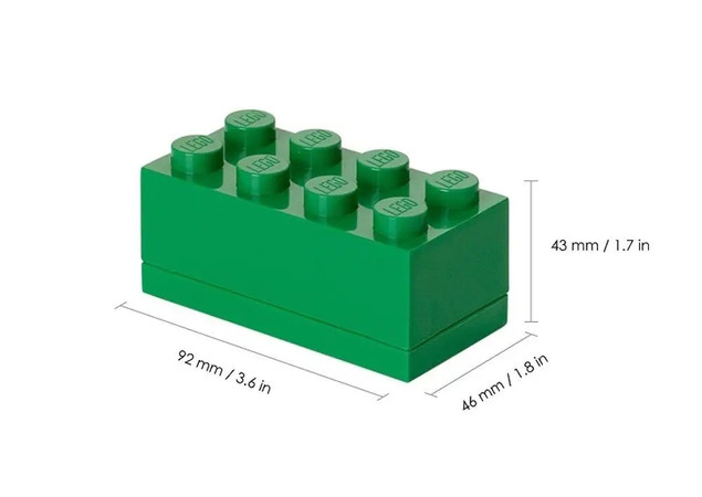 Mini Śniadaniówka LEGO® Zielona 40121734 Pojemnik na Przekąski Bez BPA