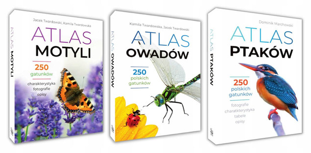 Atlas Motyli Owadów Ptaków – Zestaw 3 Książek