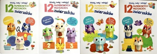 12 papierowych zwierzątek - gospodarstwo Praca zbiorowa
