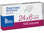 Zszywki Do Zszywacza Biurowego STALOWE 24/6 1000szt. Tetis