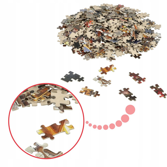 Puzzle 500 Układanka Kwiaty HERBATA Widok Książki Obraz 9+ Castorland
