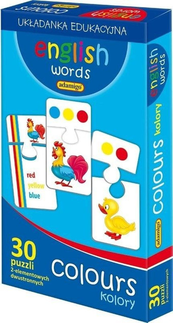Układanka Edukacyjna English Words Colours Adamigo 
