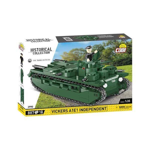 COBI 2990 Historical Collection Great War Brytyjski czołg Vickers A1E1 Independent 887 klocków