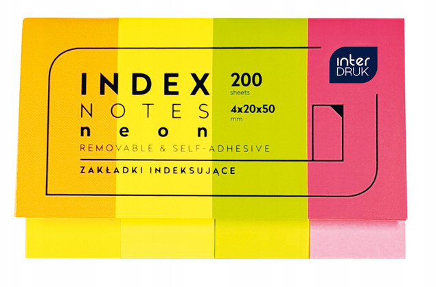 Zakładki indeksujące NEON Academy 12/480 – 200 szt.