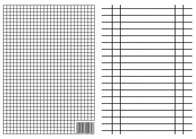 Liniuszek A5 kratka/linia Interdruk