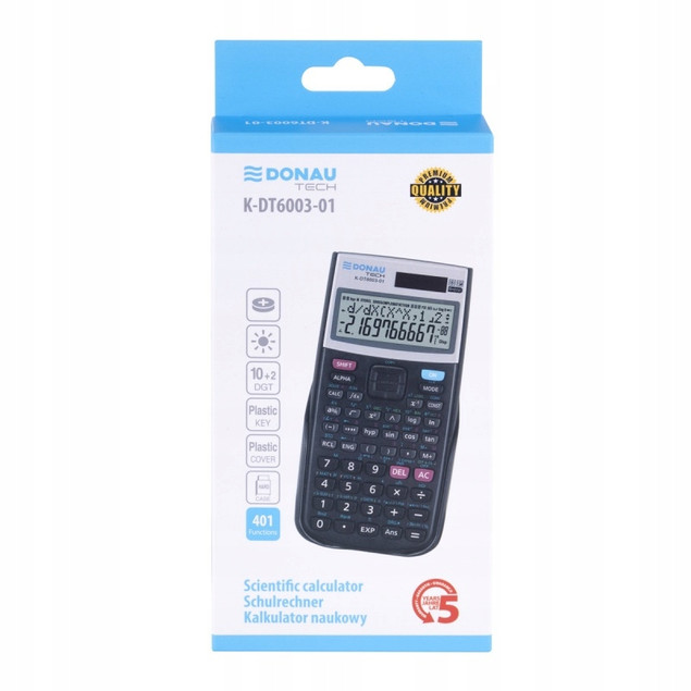 Kalkulator naukowy Donau Tech 401 funkcji czarny