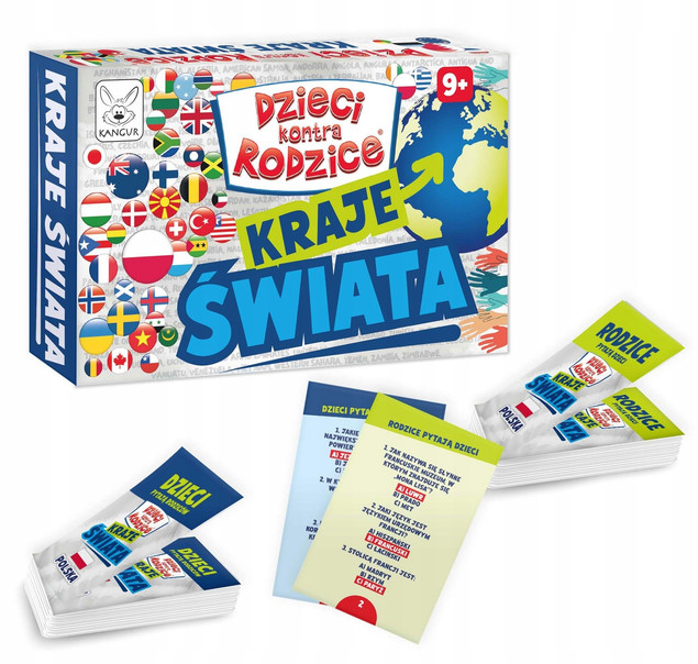 Gra planszowa Dzieci kontra Rodzice Kraje Świata Kangur