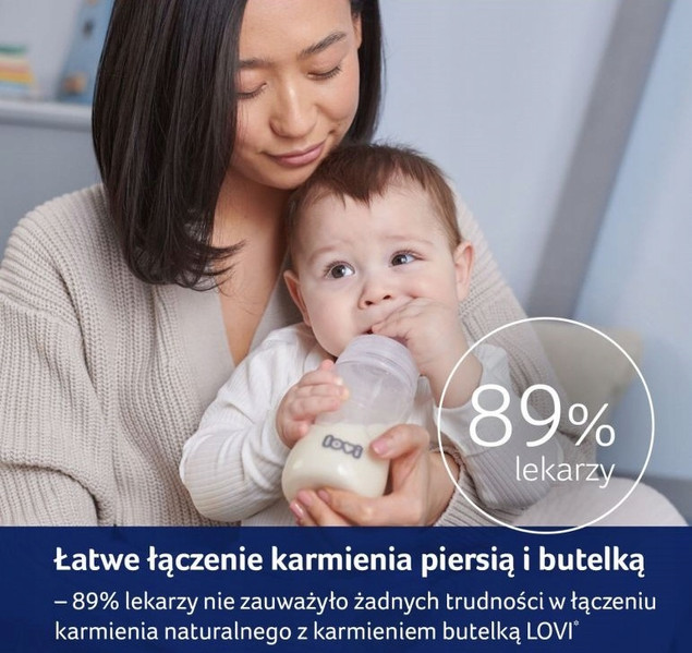 Butelka Lovi Dynamiczny Smoczek Antykolkowa 150 ml 0m+