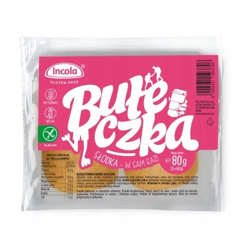 Bułeczka słodka bezglutenowa 2x40g Incola – idealna na przekąskę