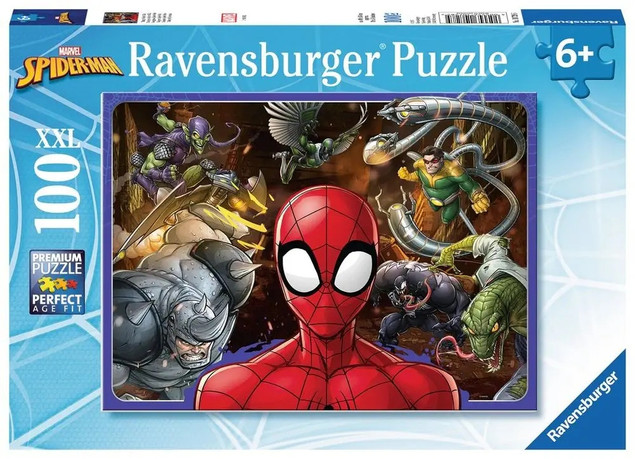 Puzzle XXL 100 elementów Ravensburger Spider-Man dla dzieci 6+