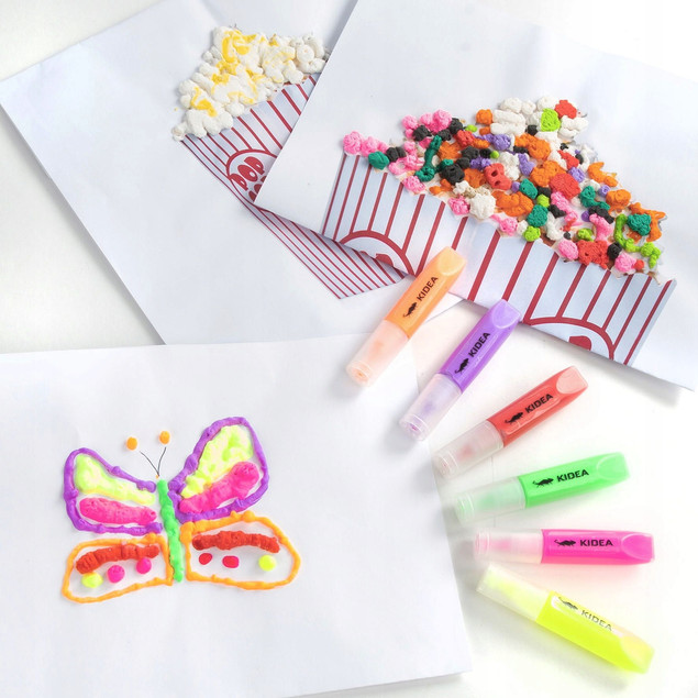 Magiczny Żel POPCORN Pęcznieje 6 Kolorów Zestaw Kreatywny 3+ Kidea