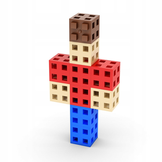 Klocki Konstrukcyjne Meli CUBE 50 elementów | Wielokolorowe Sześciany dla Dzieci 3+