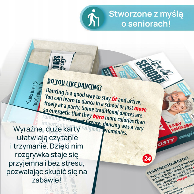 Gra Planszowa KANGUR: Prosty Angielski dla Seniora - Kurs Językowy